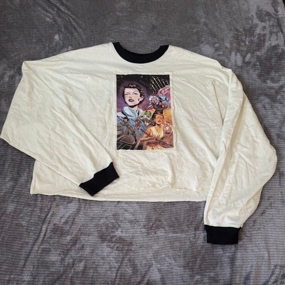 Star Wars Spirit Jersey Women of the Galaxy Cropped Top XL The Force Is With Us